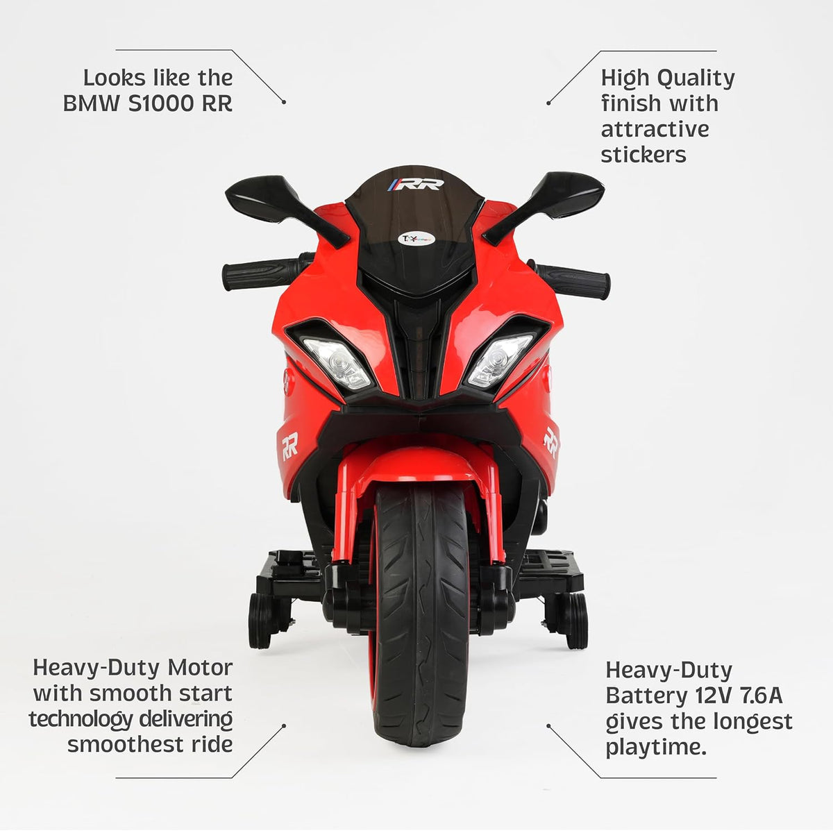 Kids Sporty Racing Style Electric Ride-On Bike