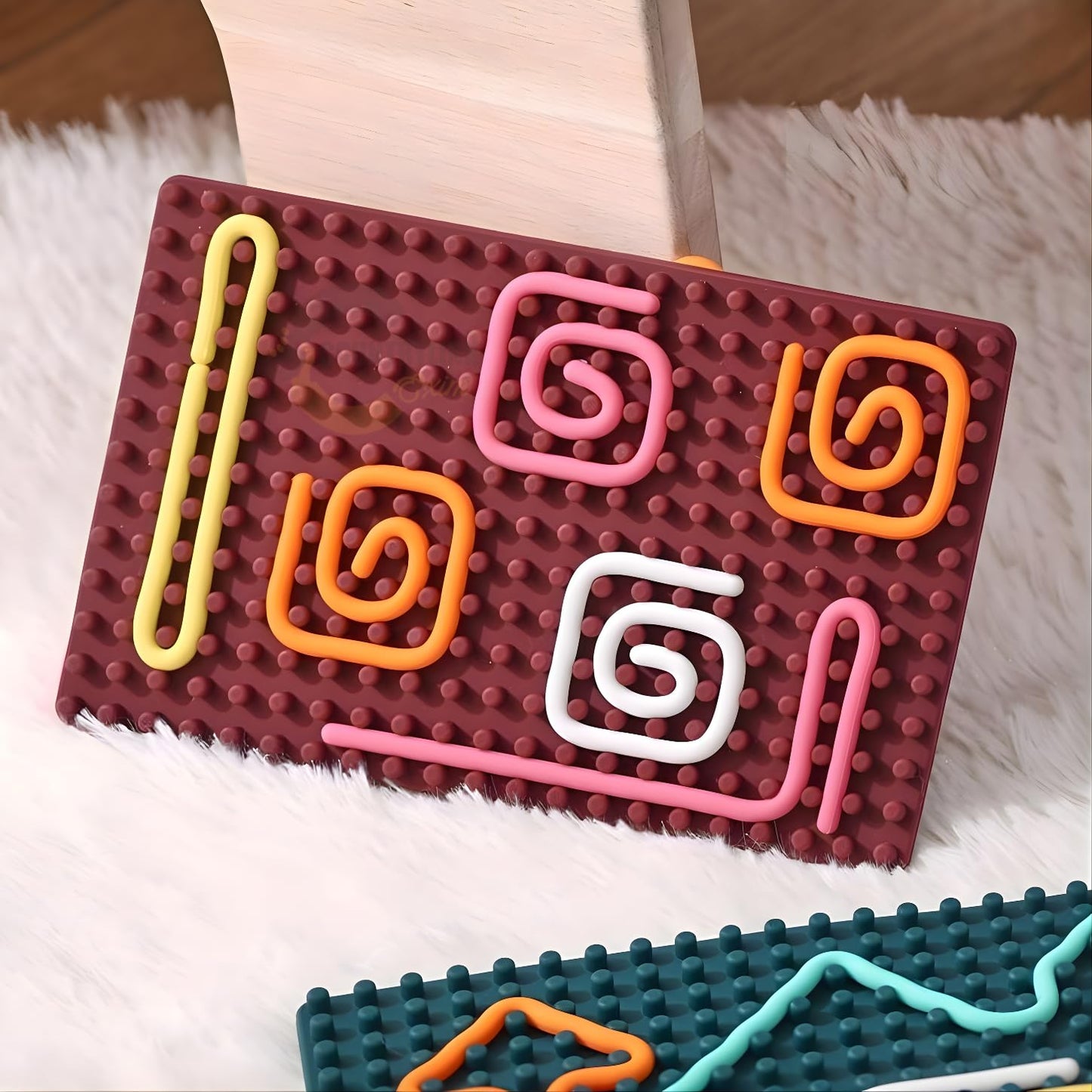🖐️ Little Genius Silicone Busy Board 🧠 Color Learning + Sensory Play