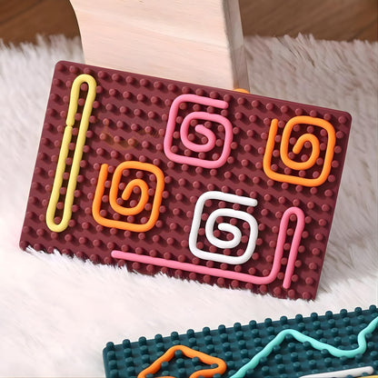 🖐️ Little Genius Silicone Busy Board 🧠 Color Learning + Sensory Play