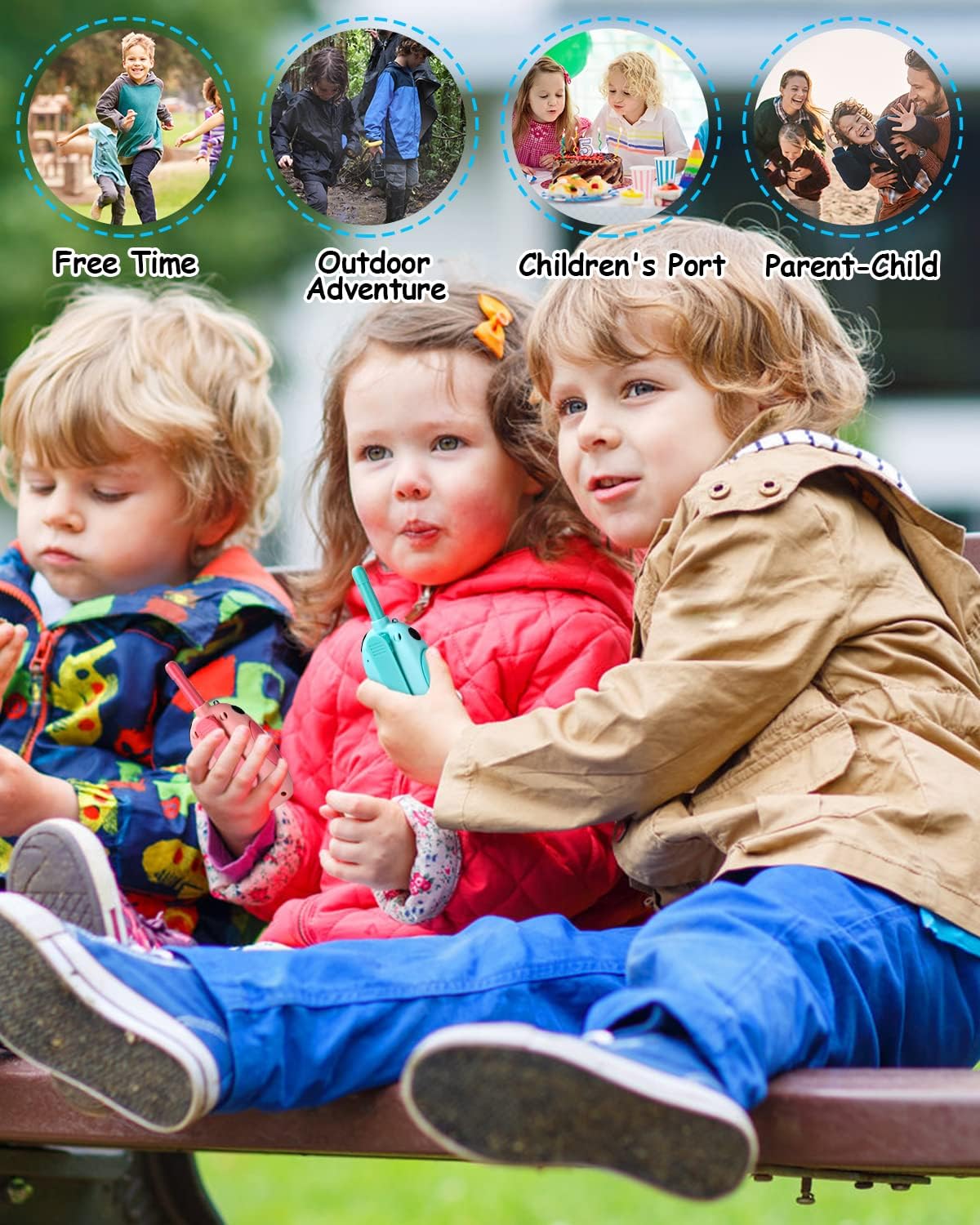 Interactive Walkie Talkies for Kids with LED Display – Safe Outdoor and Indoor Toy for Endless Fun (Pack of 2)