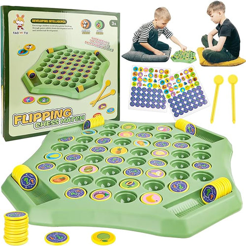 Special Flip & Match Animal Memory Game Board 4-Player Educational Puzzle Toy for Kids & Family