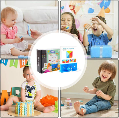 Kids Logical Thinking Puzzle Card Game with Answer Box – Educational Brain Development Toy for Pattern Matching & Counting