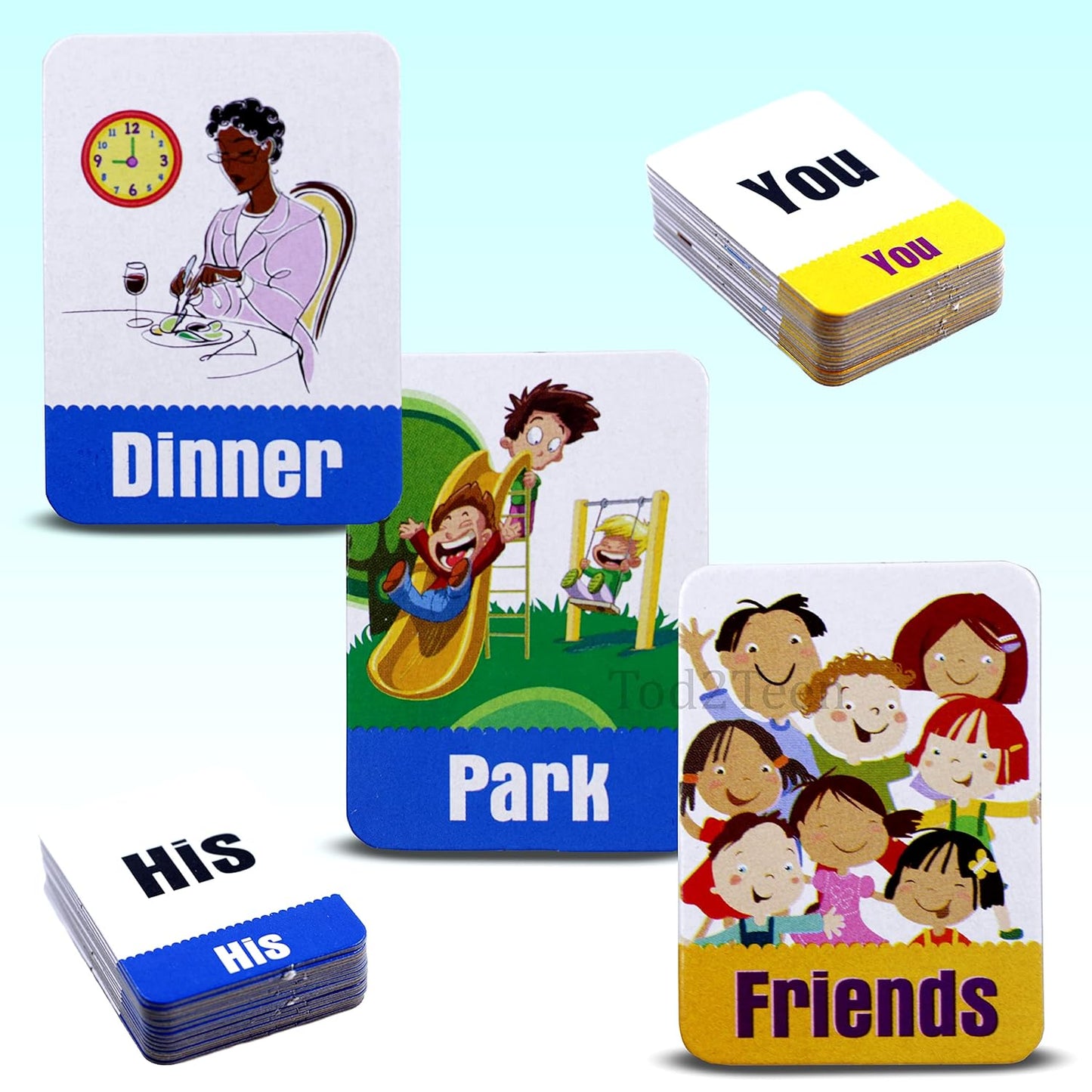 English Sentence Master Set for Kids - 90 Colourful Durable Word Cards