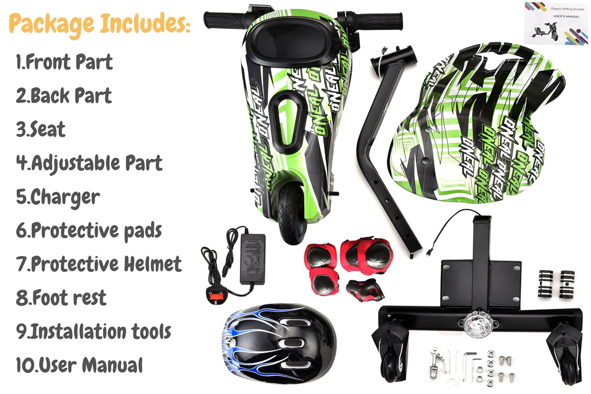 Kids Electric Drift Scooter with 360° Spin Seat