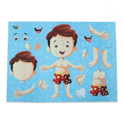 Human Body Parts Learning Puzzle  for Kids (24 Pieces with Fun Fact Book Inside)