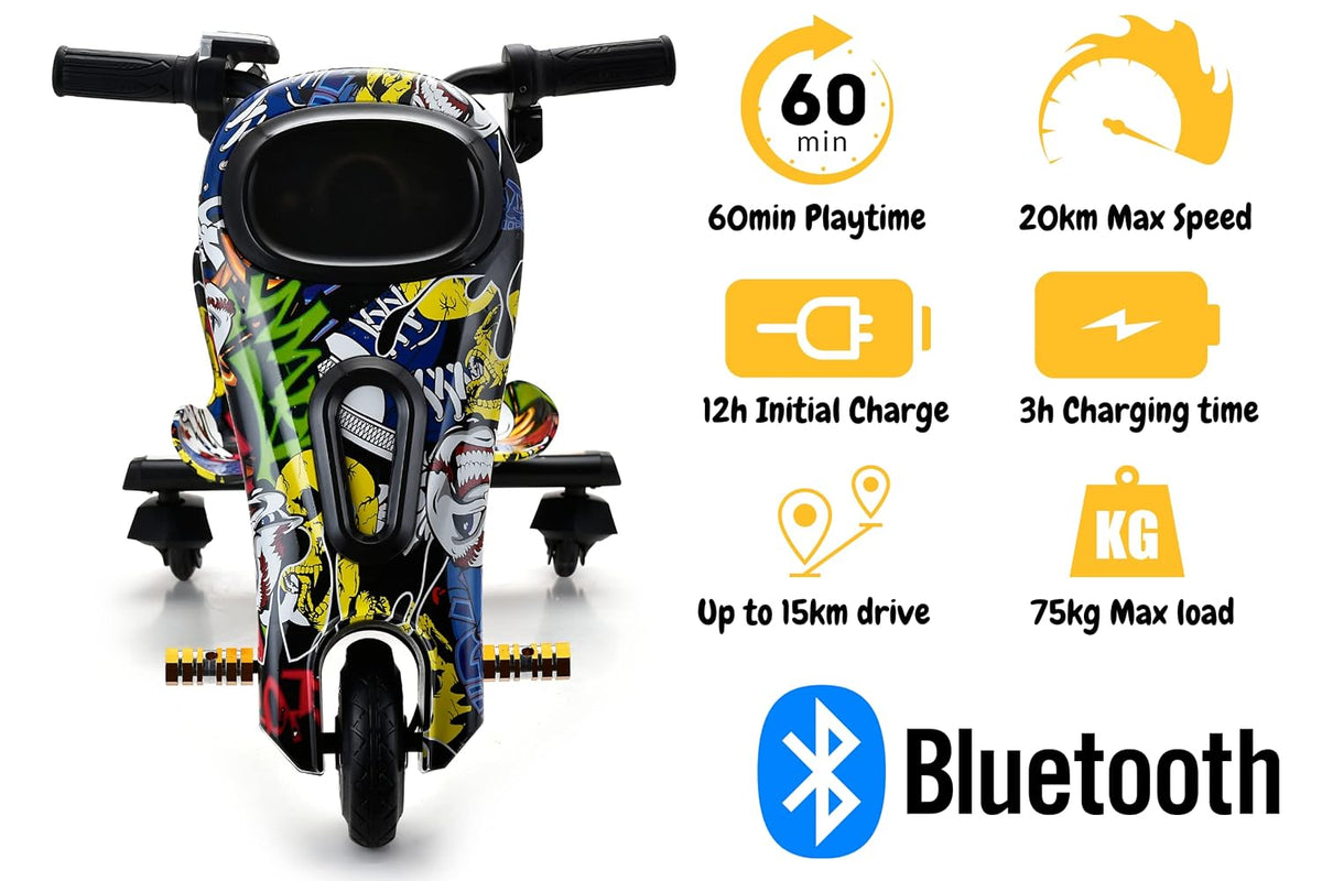 Kids Electric Drift Scooter with 360° Spin Seat