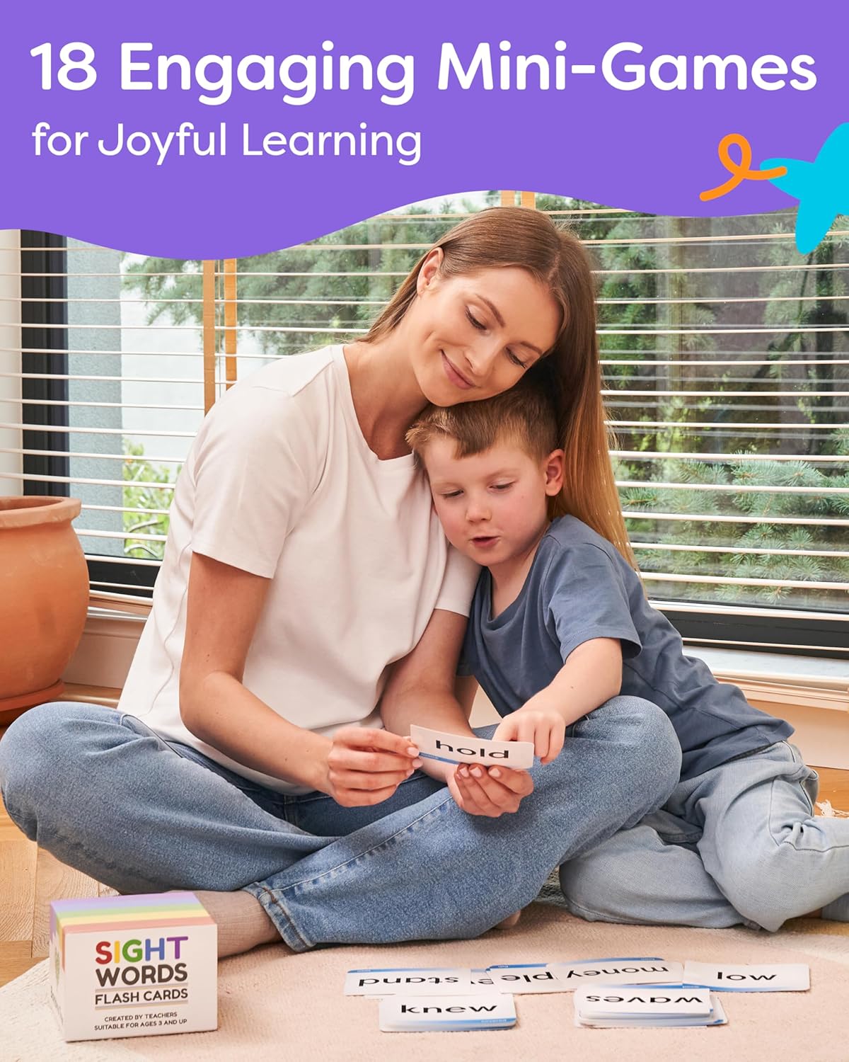 Words Flash Cards for Kids – English Reading Practice, Vocabulary Building & Early Learning Cards for Ages 3+