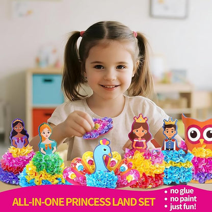 3D Princess Dress Craft Kit – Creative DIY Art Book for Kids | Safe, Mess-Free, and Engaging Screen-Free Activity for Imaginative Learning