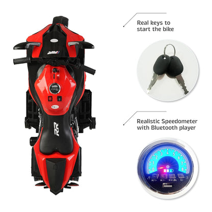Kids Sporty Racing Style Electric Ride-On Bike