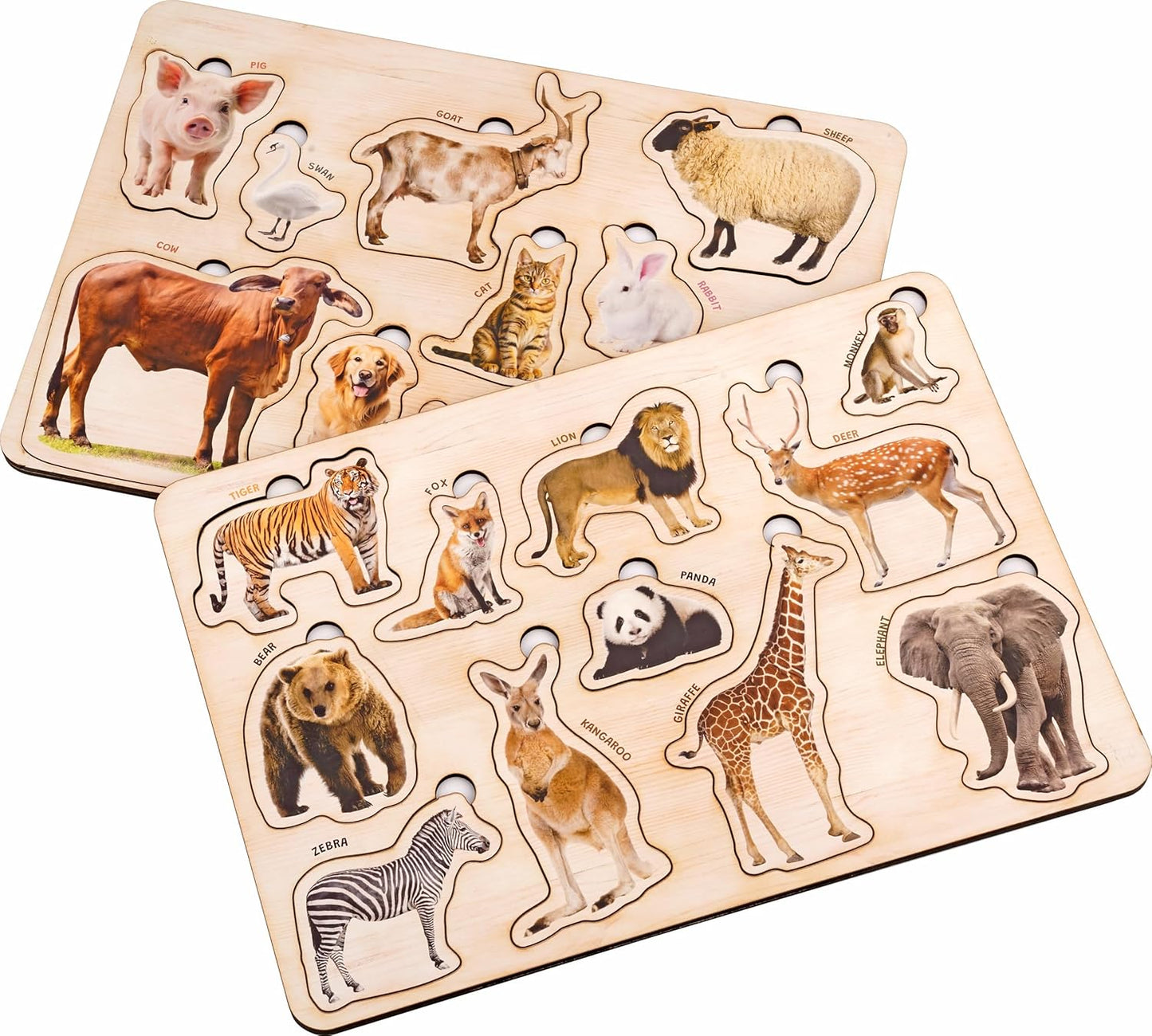 Educational Wooden Puzzle Tray for Toddlers