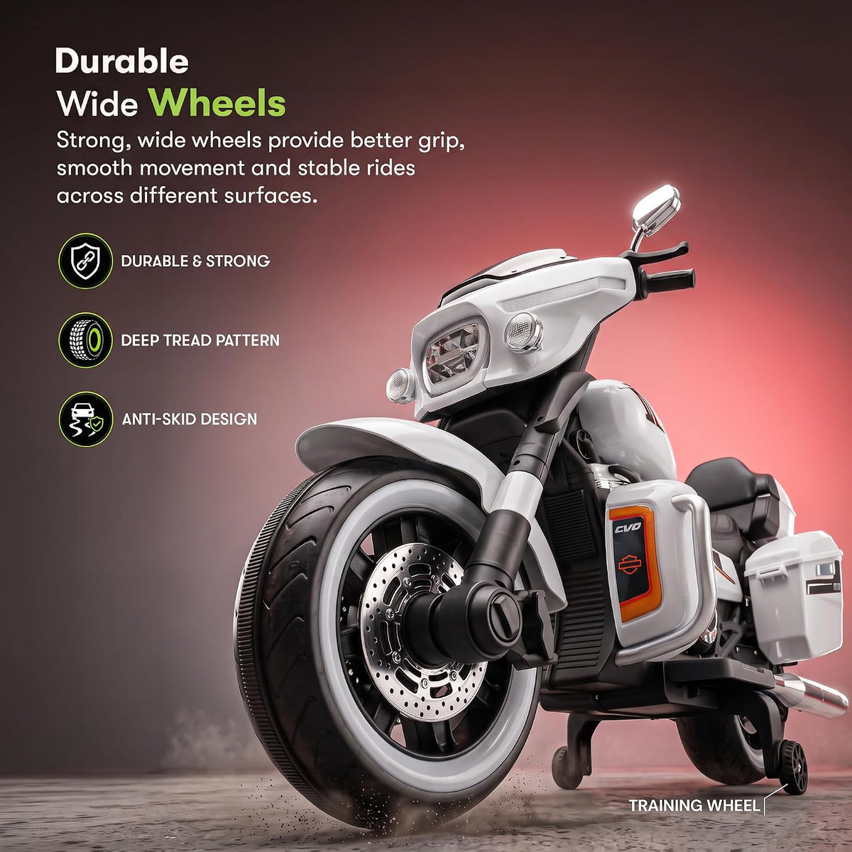 Kids Luxury Touring Electric Ride-On Motorcycle