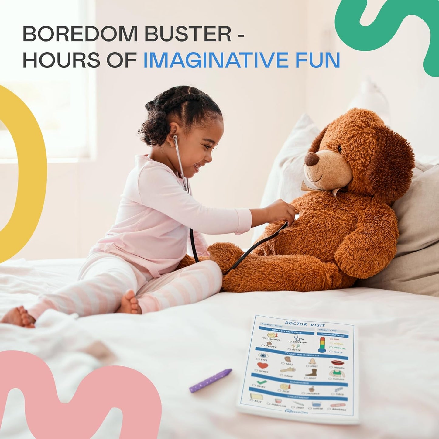 Kids Pretend Play Role Play Activity Sheets – Doctor Visit & Restaurant Order Worksheets