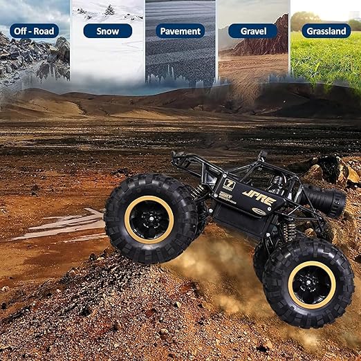 Remote Control Rock Crawler Mist Smoke Spray Function, High Speed 1:18 RC Car Toys for Boys 2WD Off Road Vehicle Toy Cars for Kids Monster Truck Rock Climbing Car Toy for Kids Black