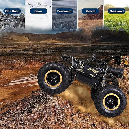 Remote Control Rock Crawler Mist Smoke Spray Function, High Speed 1:18 RC Car Toys for Boys 2WD Off Road Vehicle Toy Cars for Kids Monster Truck Rock Climbing Car Toy for Kids Black