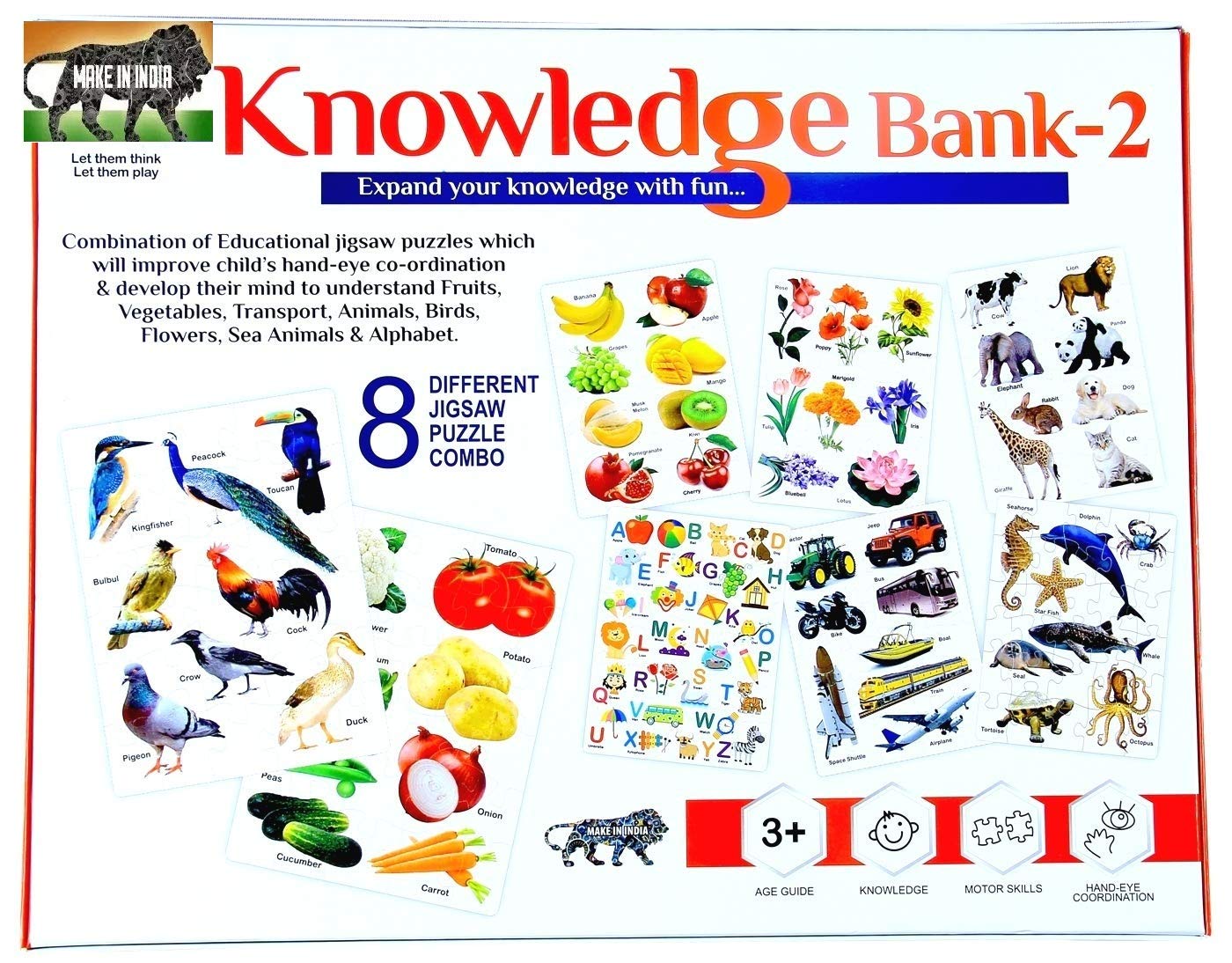 Knowledge Bank - 2 Education Learning Puzzles for Kids