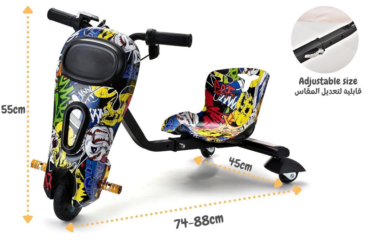 Kids Electric Drift Scooter with 360° Spin Seat