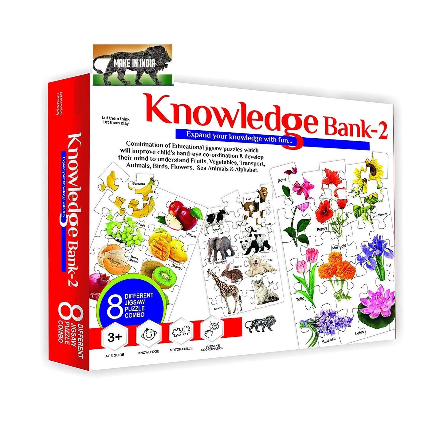 Knowledge Bank - 2 Education Learning Puzzles for Kids