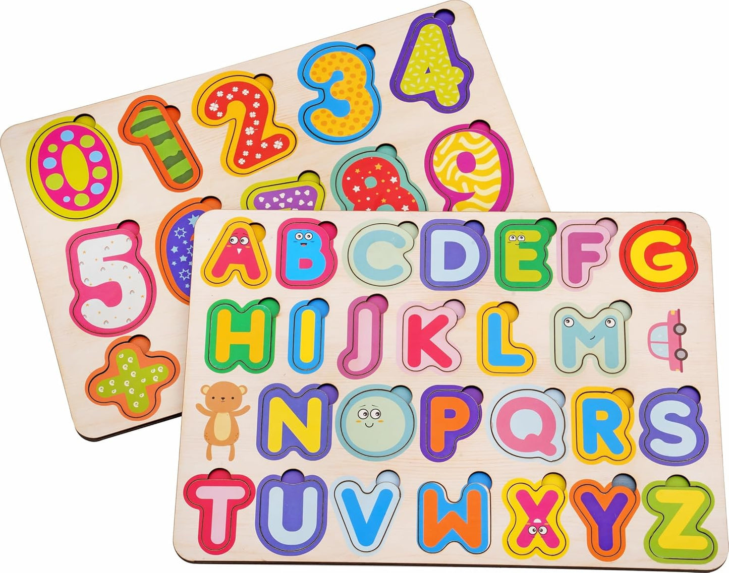 Educational Wooden Puzzle Tray for Toddlers