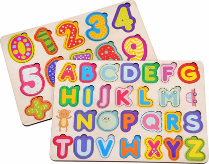 Educational Wooden Puzzle Tray for Toddlers