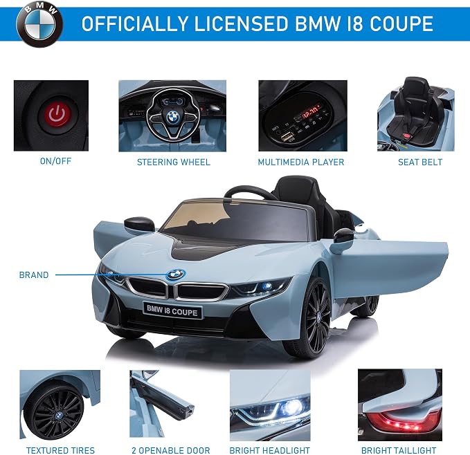 Kids BMW i8 Style Electric Ride-On Car
