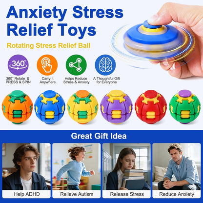 🌀 SpinVerse™ Press-to-Spin Stress Ball (Buy 1 Get 1 Free)