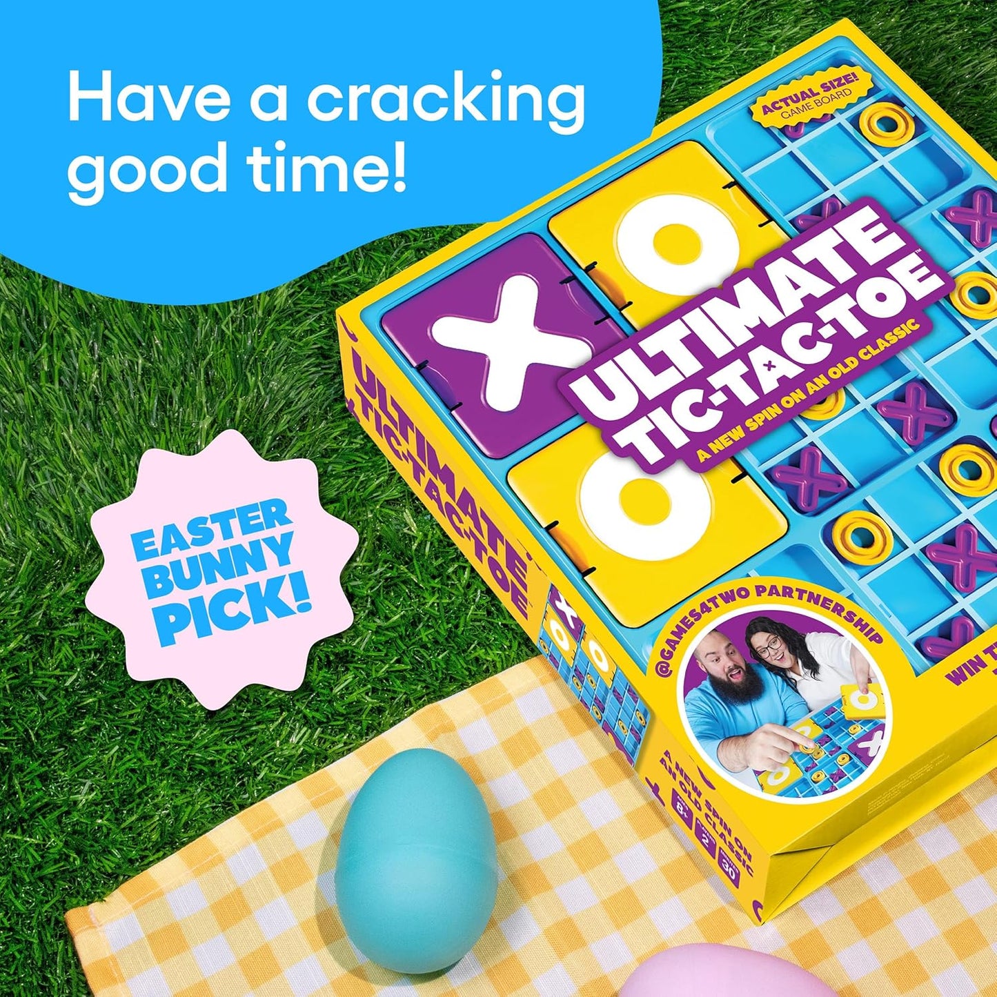 Ultimate Tic-Tac-Toe Board Game for Kids and Family | Brain Teaser Indoor Game for Mind Development, Problem Solving, Logic Skills and Screen-Free Play