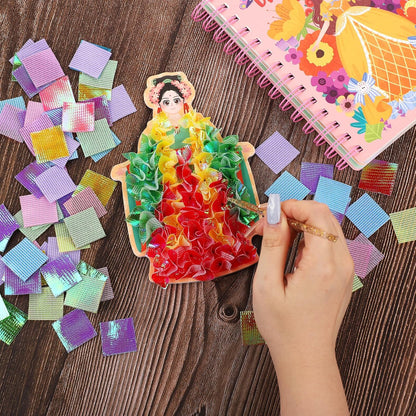 3D Princess Dress Craft Kit – Creative DIY Art Book for Kids | Safe, Mess-Free, and Engaging Screen-Free Activity for Imaginative Learning