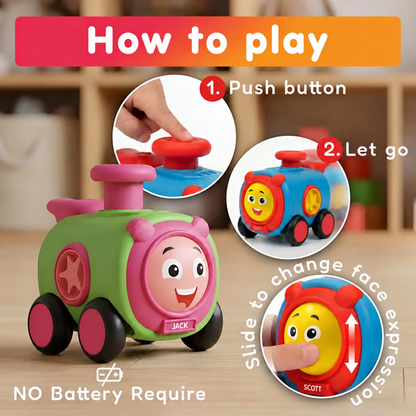 Carnival Clowns Friction Candy Vehicles Toy Set – Pack of 4