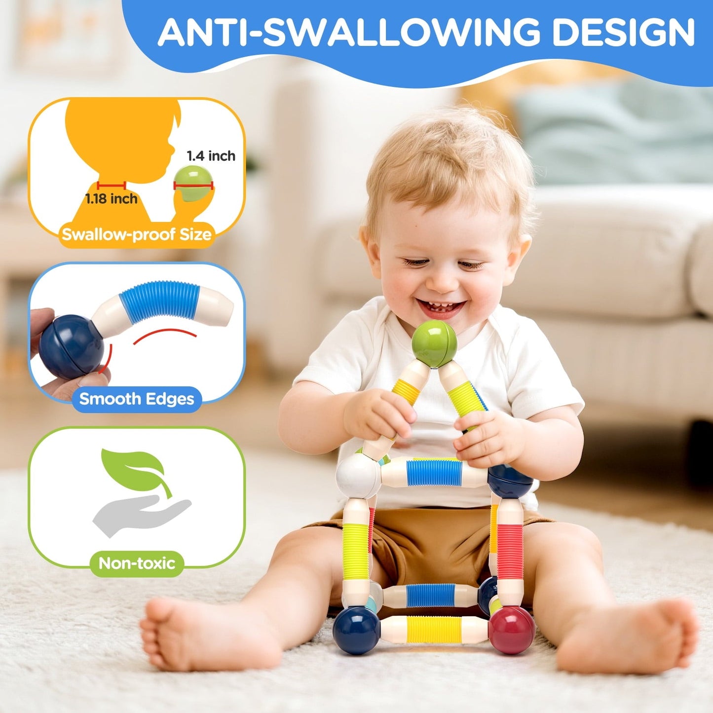 Flexible Magnetic Building Sticks & Balls Set for Kids | 3D Construction STEM Toy for Creativity, Brain Development & Learning