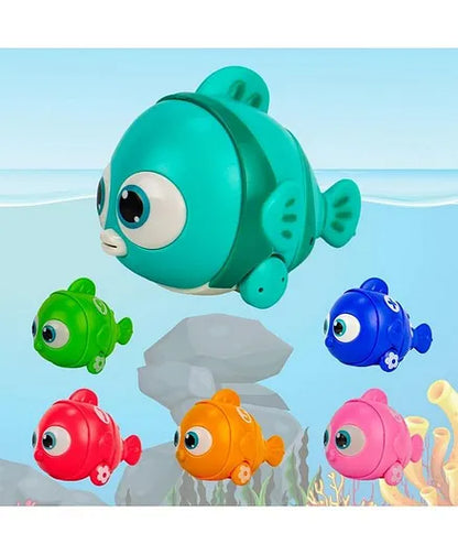 Floating Wind-Up Bath Toys for Kids – Safe Non-Toxic Swimming Fish | Fun Screen-Free Playtime & Stress-Free Bathing | 3+ years (7 Pcs))