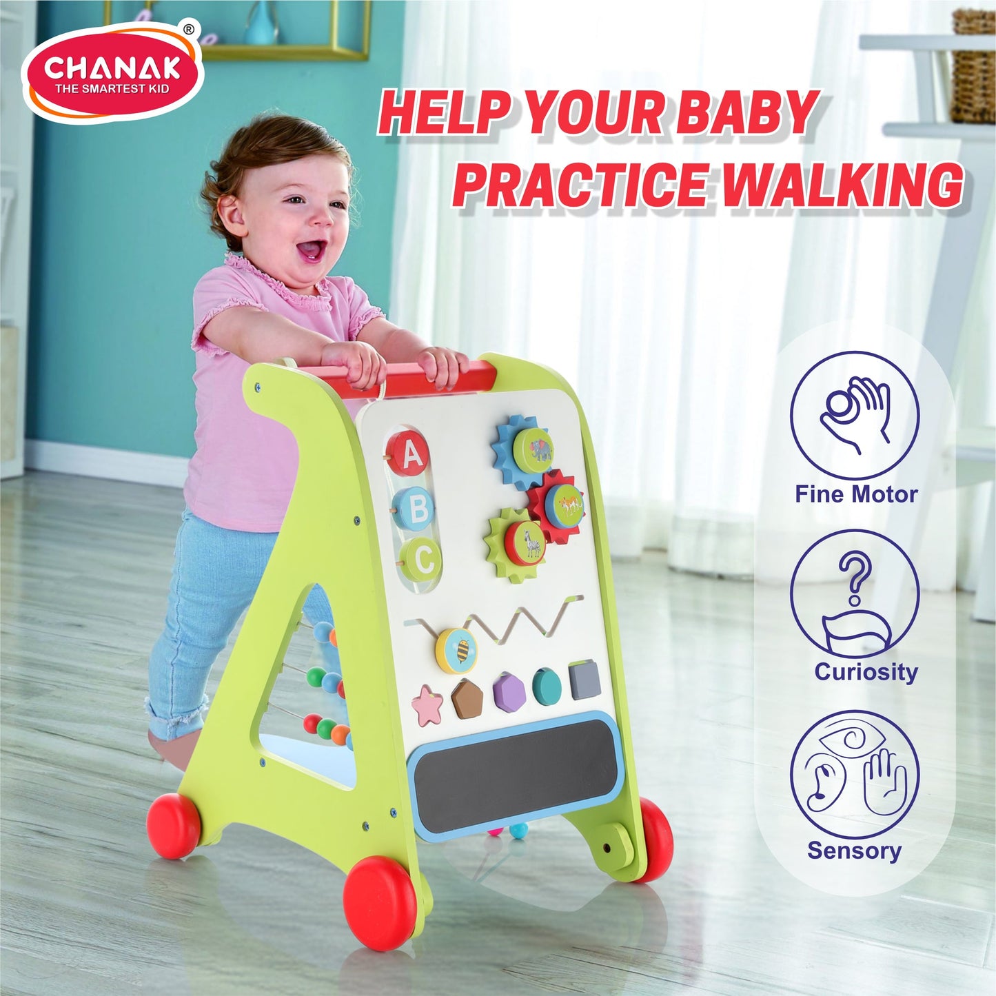 Wooden Baby Walker for Kids