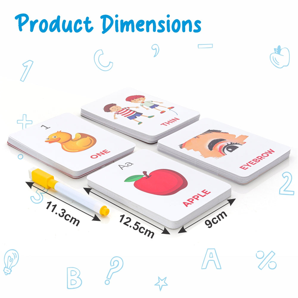 Wipe & Clean Toy for Kids, Educational Activity Flashcards