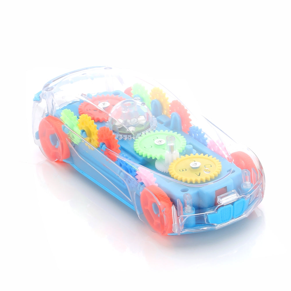 Transparent 3D Gear Car for Kids