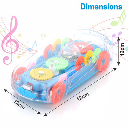 Transparent 3D Gear Car for Kids