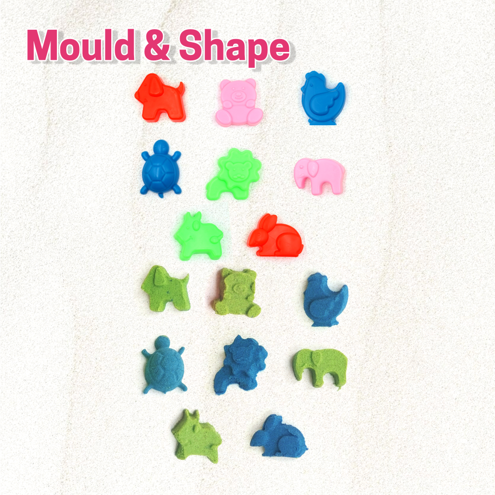 Creative Sand Tube for Kids, Sand Kit with Shapes & Moulds, Beach Sand For Kids (200 Gram)