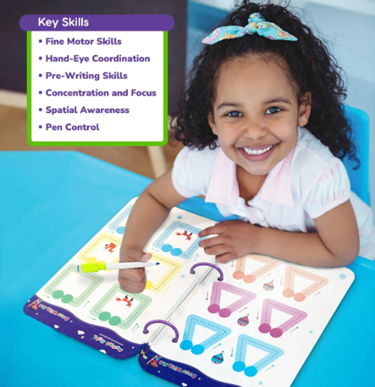 68 Pages Reusable Tracing Line book to improve HAND WRITING For kids + (FREE Learning 2000+ pages PDF worksheet for kids📚 )