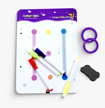 68 Pages Reusable Tracing Line book to improve HAND WRITING For kids + (FREE Learning 2000+ pages PDF worksheet for kids📚 )