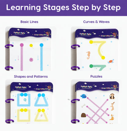 68 Pages Reusable Tracing Line book to improve HAND WRITING For kids + (FREE Learning 2000+ pages PDF worksheet for kids📚 )