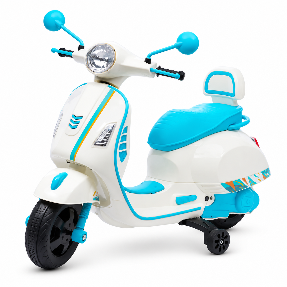 Kids Vintage Style Electric Ride-On Scooter