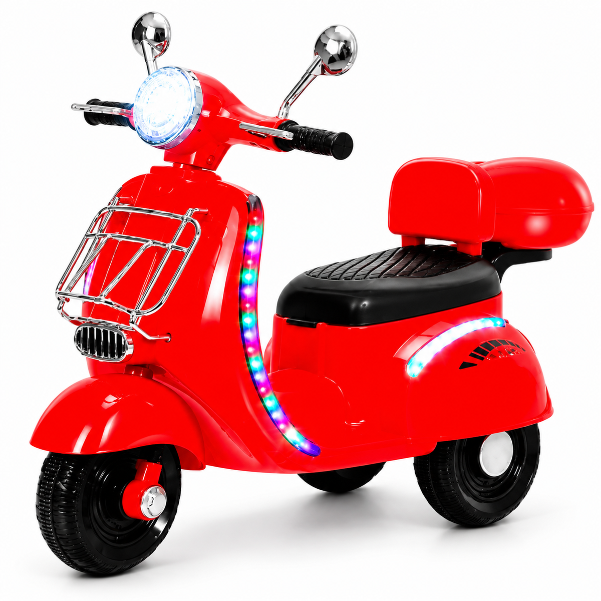 Kids Retro 3-Wheel Electric Ride-On Scooter