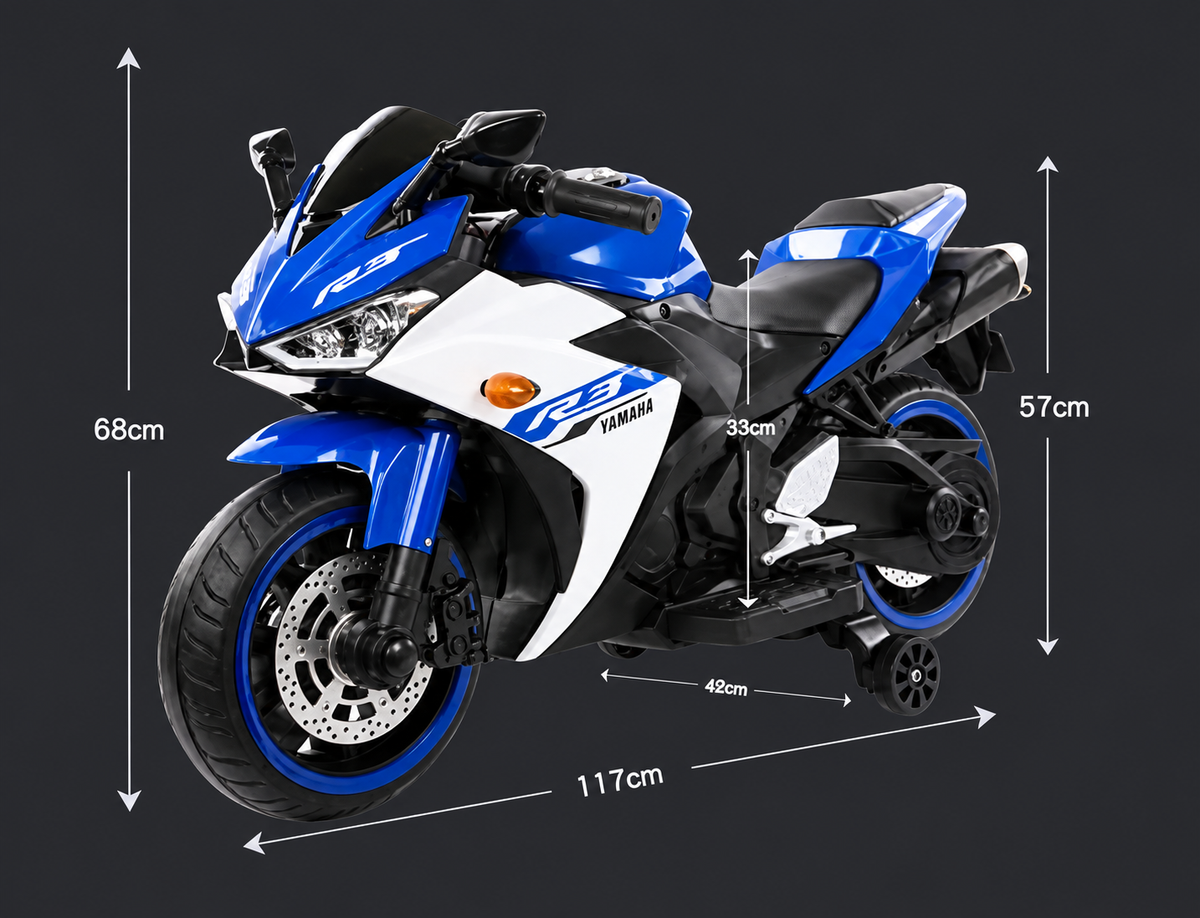 Kids R3 Style Electric Ride-On Sports Bike