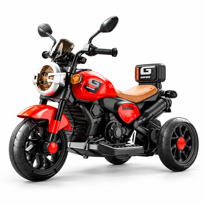 Kids Retro 3-Wheel Electric Ride-On Bike