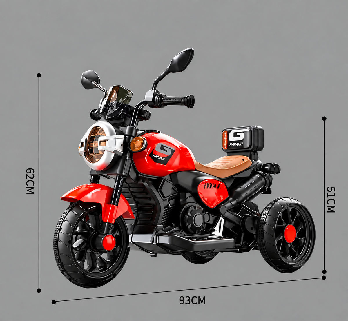 Kids Retro 3-Wheel Electric Ride-On Bike