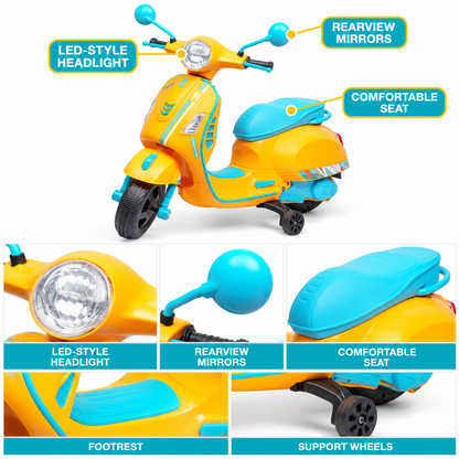 Vespa Kids Battery Operated Self Driven RideOn Scooter