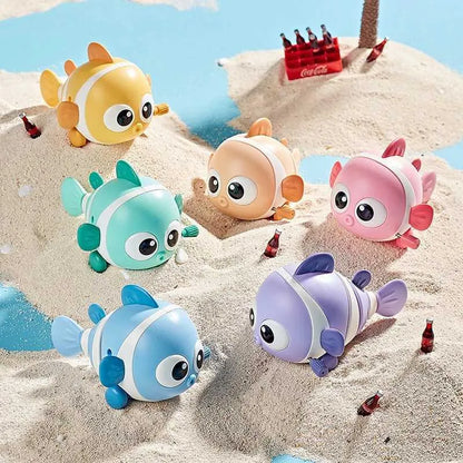 Floating Wind-Up Bath Toys for Kids – Safe Non-Toxic Swimming Fish | Fun Screen-Free Playtime & Stress-Free Bathing | 3+ years (7 Pcs))