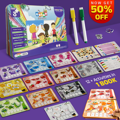 My Color Busy Book – Educational Activity Book for Kids Age 3–6 | Screen-Free Learning, Color Recognition & Creativity Booster