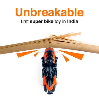 Super Bike Toy - Spring-Loaded Friction Vehicle Bike Ages 3+ Motorcycle Launcher | Vibrant Color