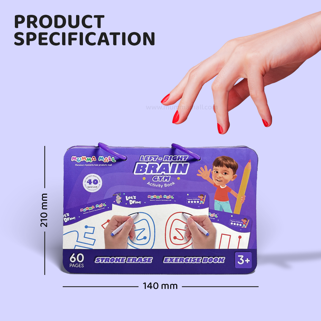 Left & Right Brain Activity Book – Build Focus, Creativity & Hand Coordination for Kids