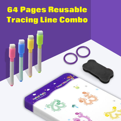 68 Pages Reusable Tracing Line book in Kannada Language to improve HAND WRITING For kids + (FREE Learning 2000+ pages PDF worksheet for kids)
