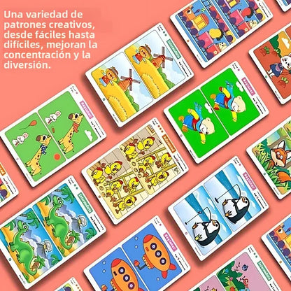 Large Size Spot the Difference Concentration Training Cards for Kids – Observation & Brain Development Activity Game